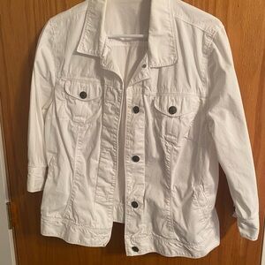 Classic White Denim Jacket for Women